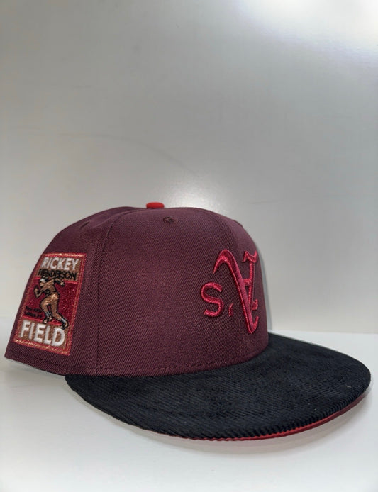 OAKLAND ATHLETICS RED/BLK CORDUROY