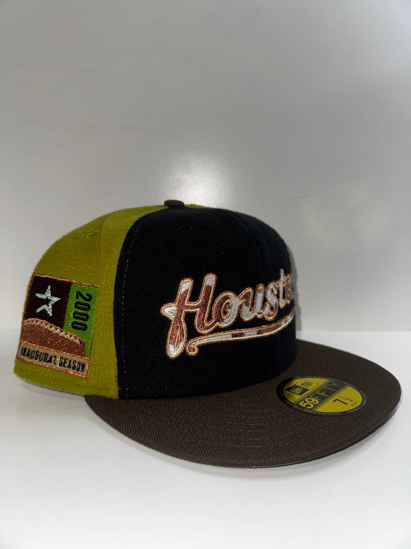 HOUSTON ASTROS BLK/GREEN FLEECE/BROWN