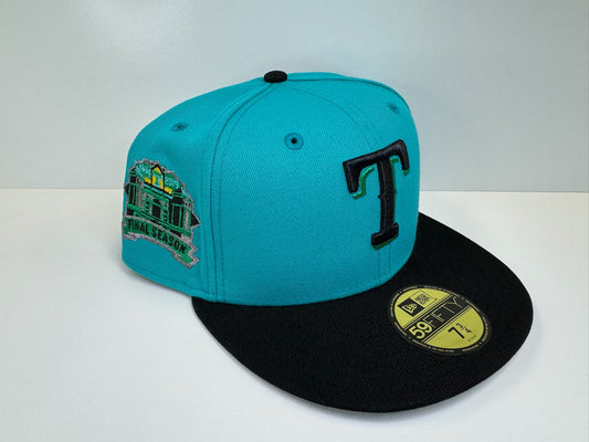 Two tone Texas Rangers final season patch teal/black