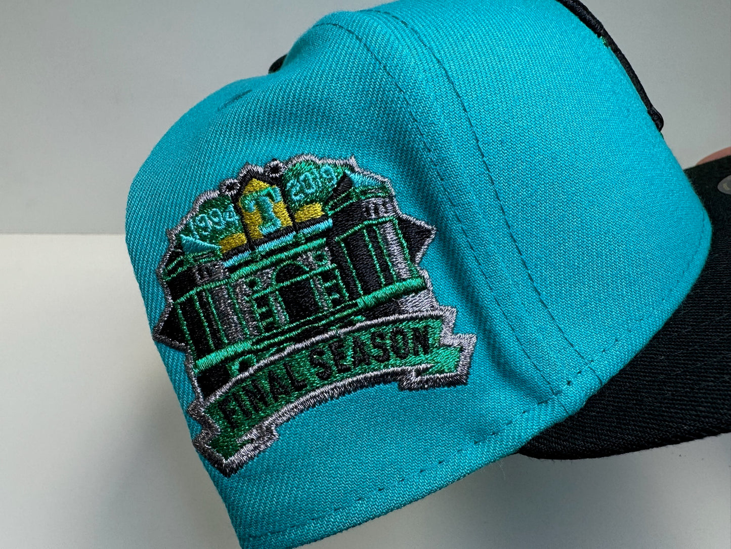 Two tone Texas Rangers final season patch teal/black