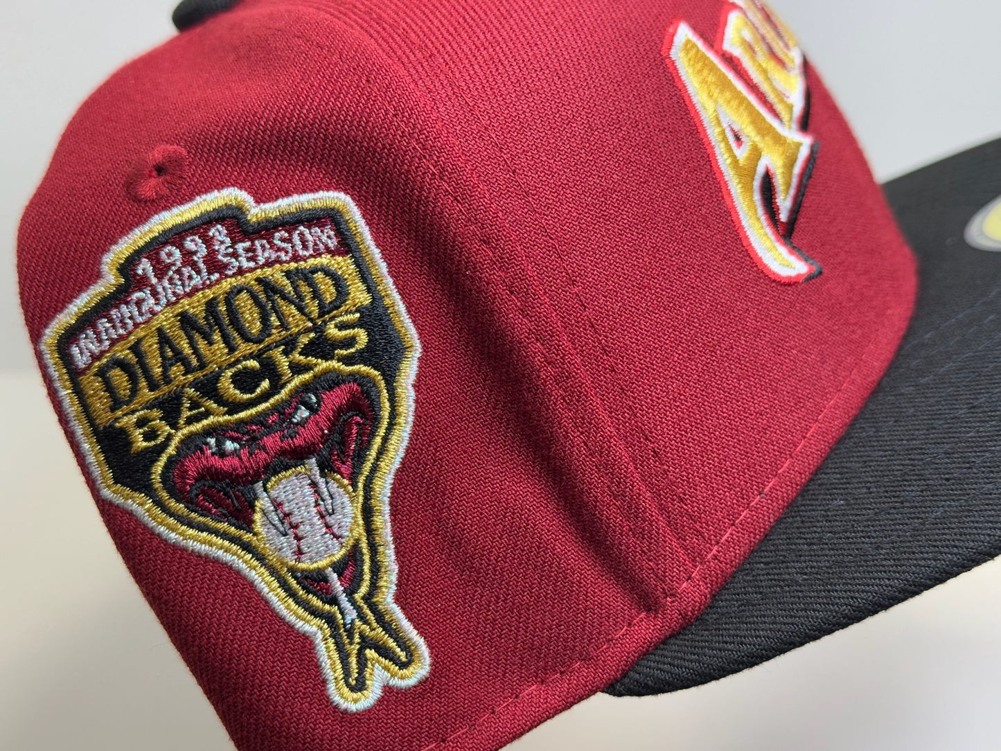 Two tone Arizona Diamondbacks script 1998 inaugural patch red/black