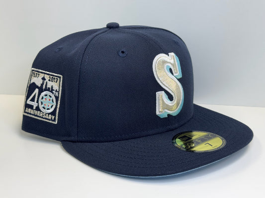 “Ice box” Seattle Mariners 40th Anniversary patch navy/icy