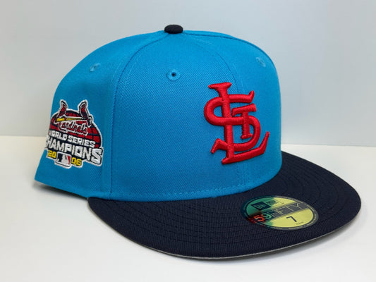 Two tone St. Louis Cardinals WS Champions patch light blue/navy