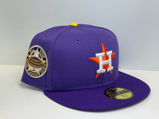 Two tone Houston Astros all star patch purple/concord