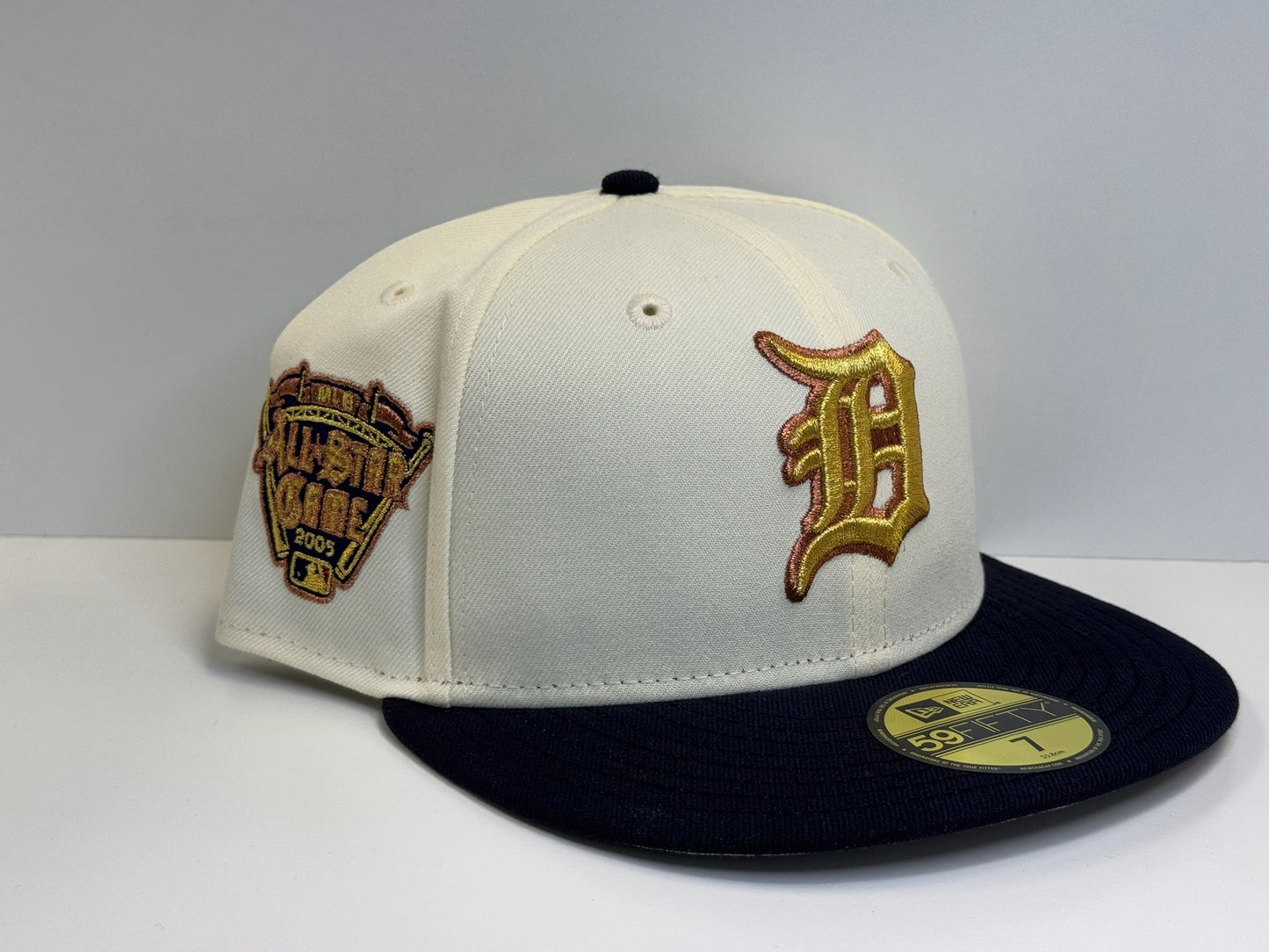 Two tone Detroit Tigers all star patch chrome/navy