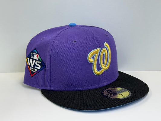 Two tone Washington Nationals WS patch purple/black