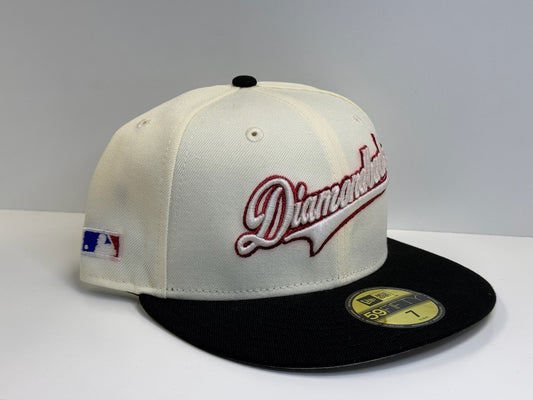 Two tone  Arizona Diamondbacks script side batter man chrome/black