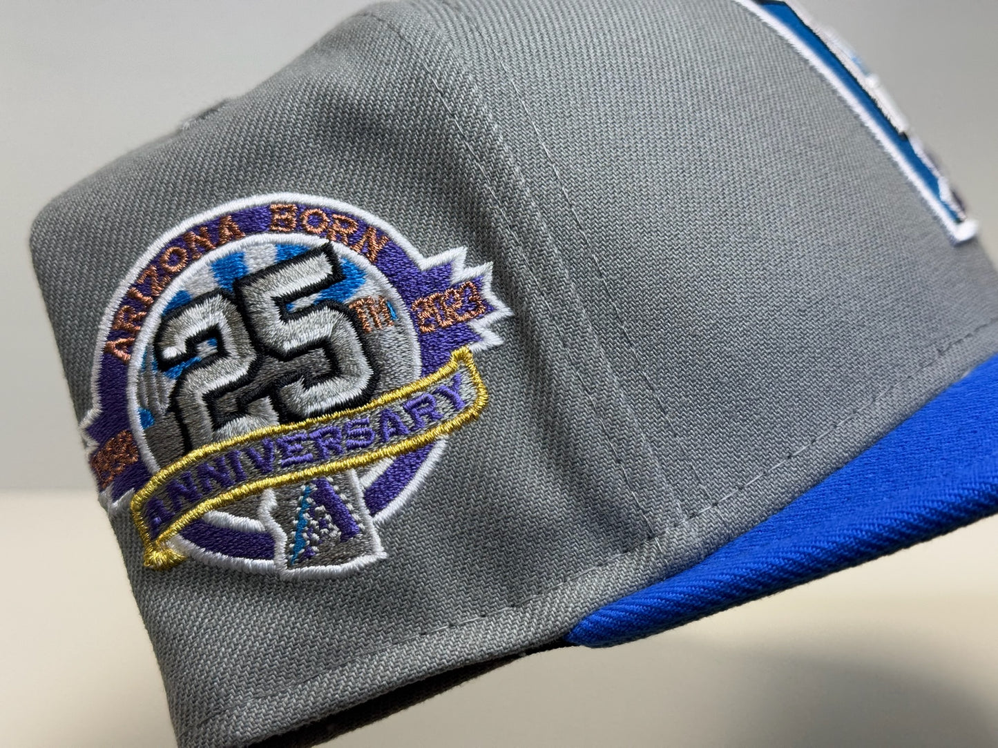 Two tone Arizona  Diamondbacks 25th anniversary patch gray/blue