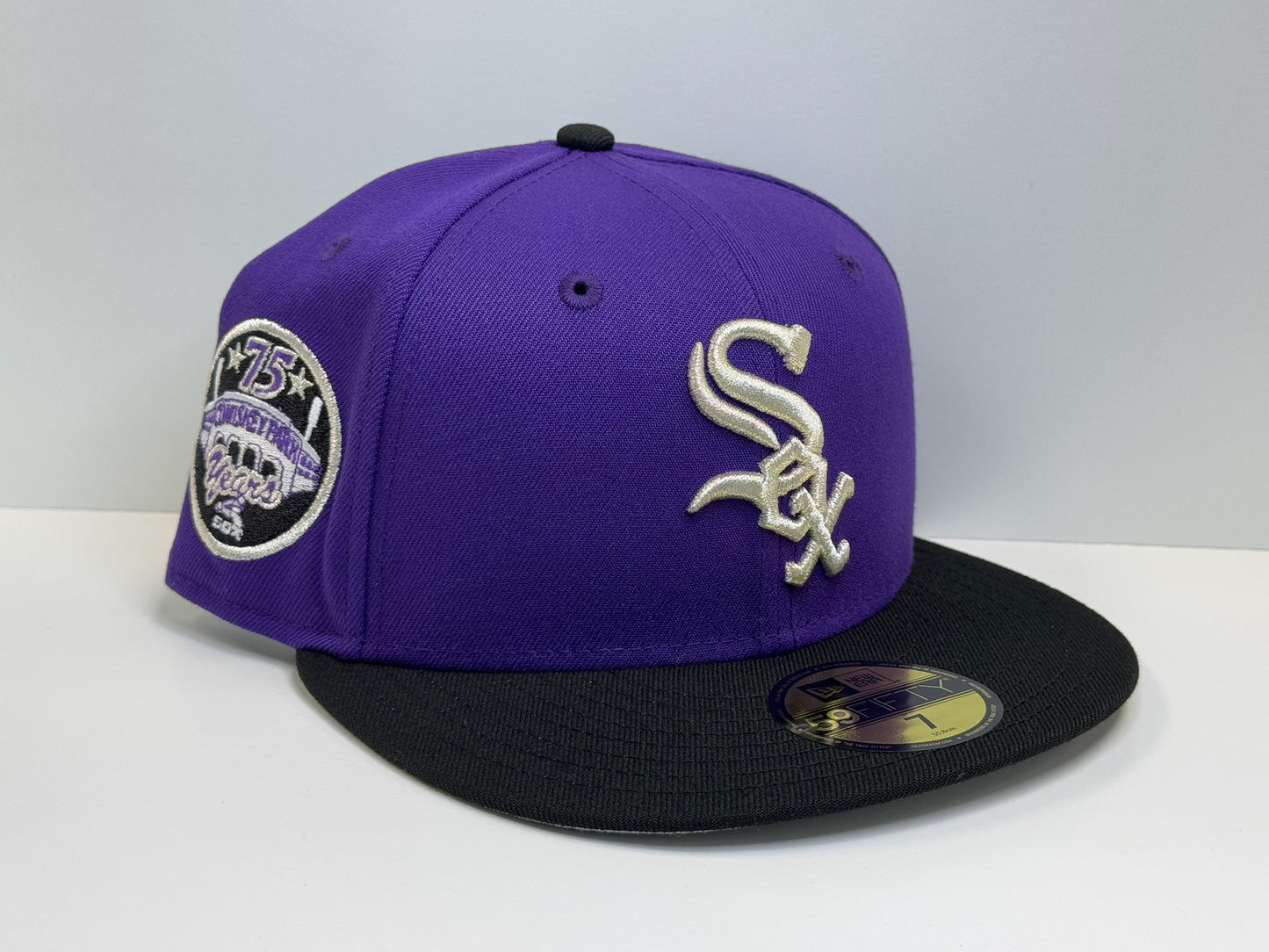 Two tone Chicago White Sox stadium patch purple/black