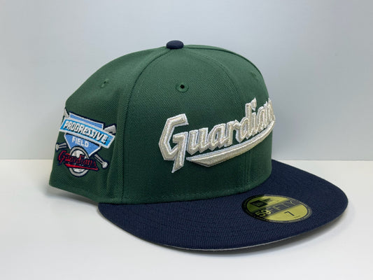 Two tone Cleveland Guardians stadium patch green/navy