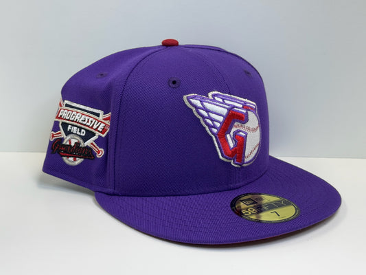 Cleveland Guardians stadium patch purple red UnderVisor